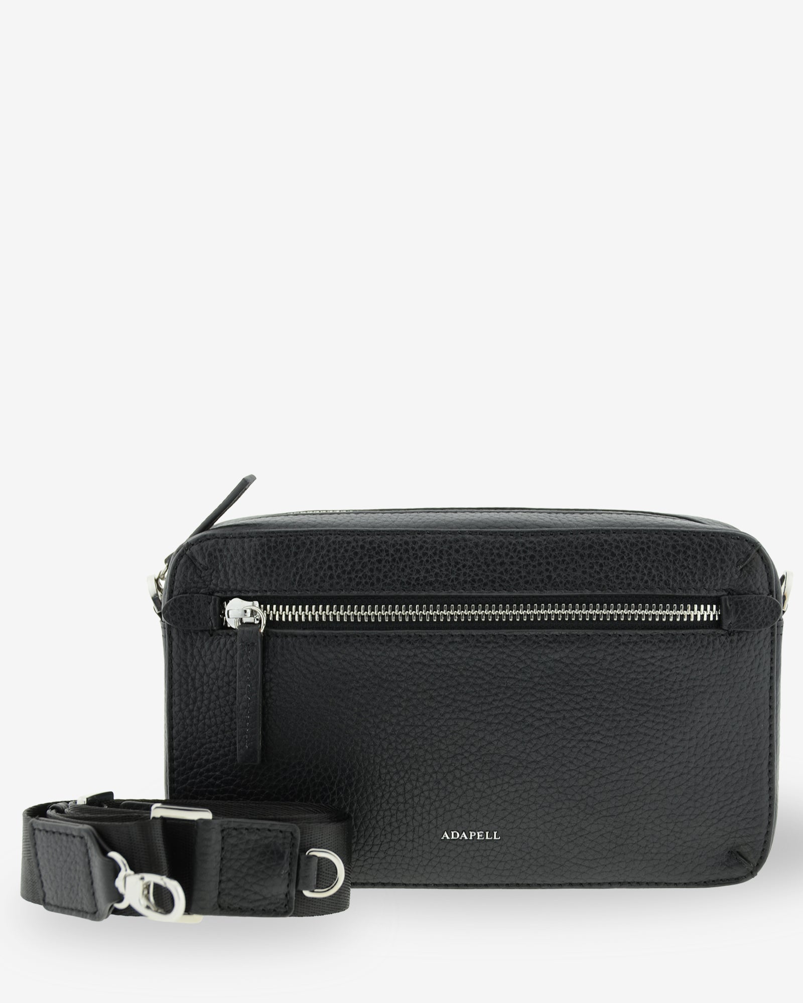 Adapell Nexo borsa tracolla pelle nero RFID orizzontale