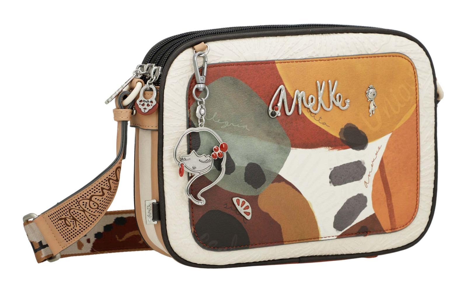 Anekke Alegria borsa a tracolla 3 scomparti 26 cm