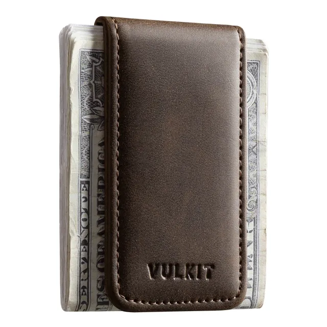 VULKIT VMC101 fermasoldi magnetico pelle vegana espresso 15 banconote