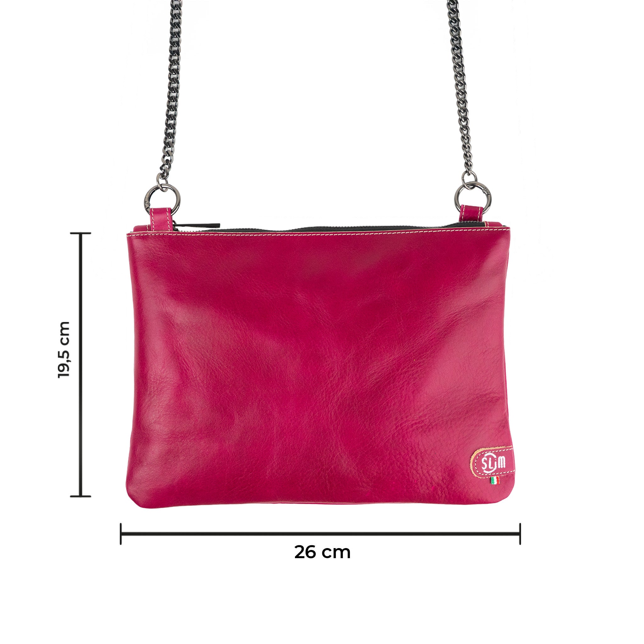 SLim Pochette Tracolla Vegetale Fucsia 24x19 cm