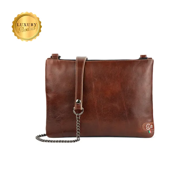 SLim Pochette Tracolla Vegetale pochette marrone 24 cm