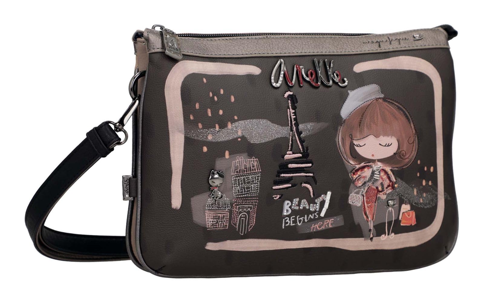 Anekke Mademoiselle borsa tracolla piccola manico corto