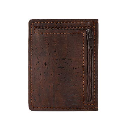 Corkor Wallets Portafoglio Uomo Slim Sughero RFID Marrone
