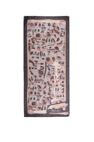 Anekke Sciarpa Donna Scura Pashmina con Stampa