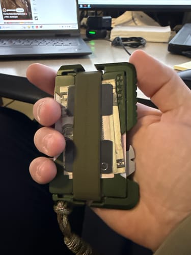 Dango T01 Tactical portafoglio alluminio Moss Green 12 carte RFID