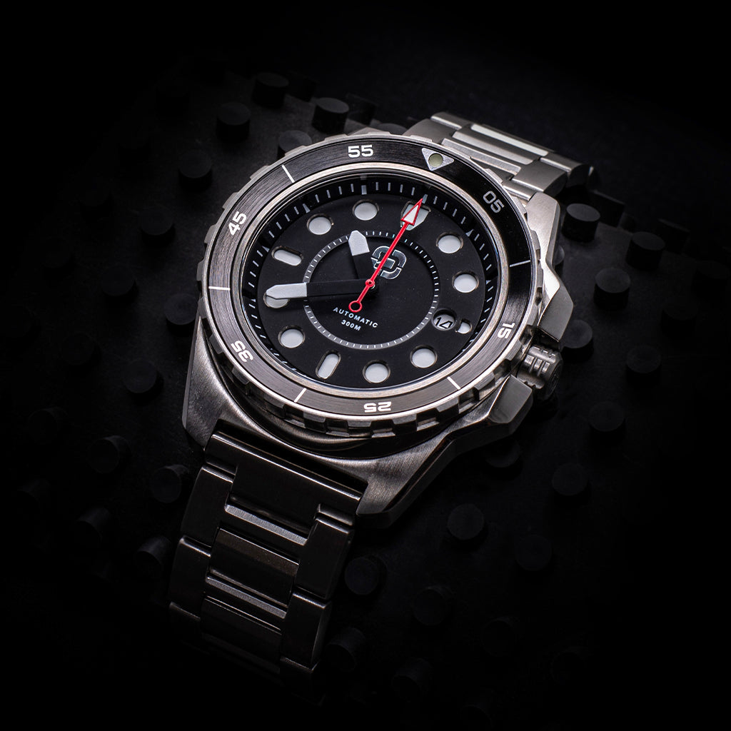 Dango DV-02 orologio subacqueo automatico acciaio nero