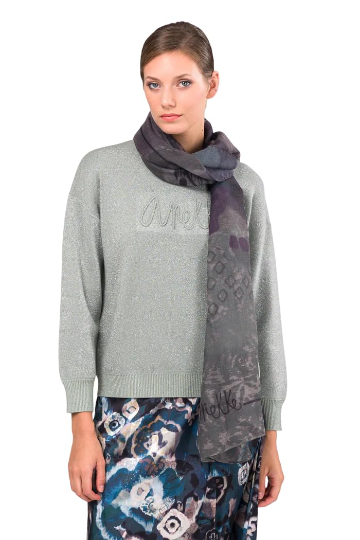 Anekke Evolution fazzoletto grigio stampa donna