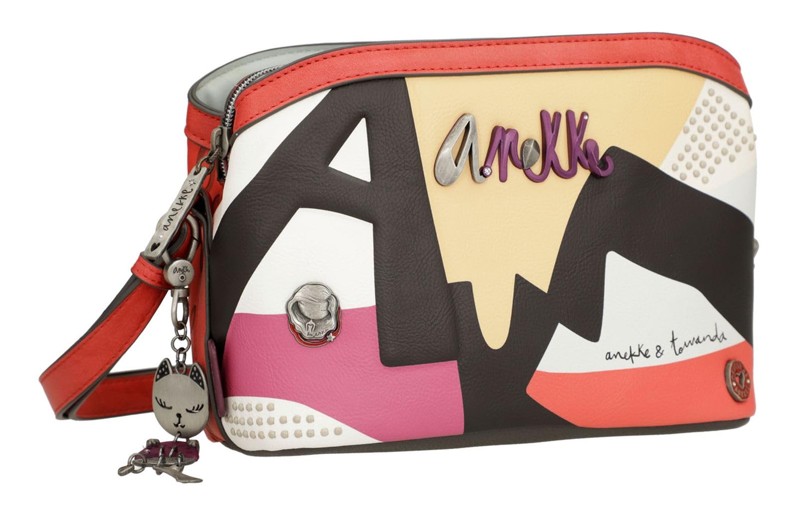 Anekke Fashion borsa media tracolla rimovibile donna