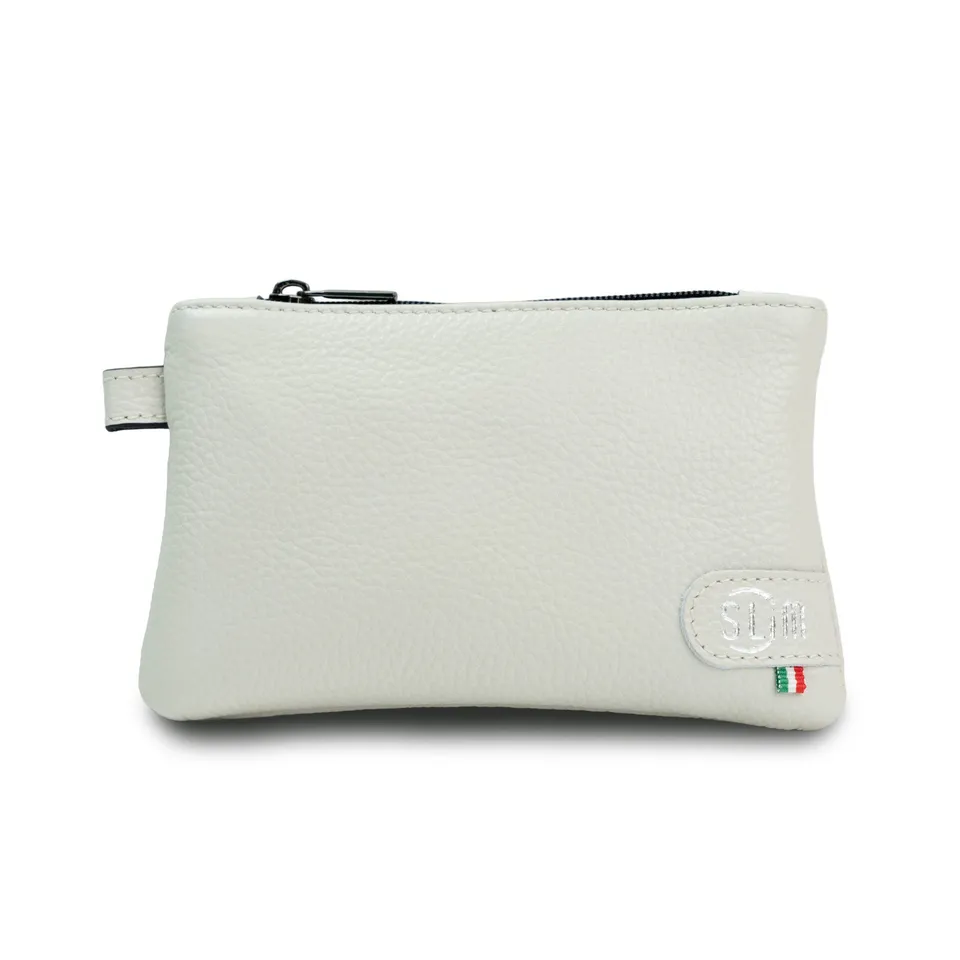 SLim Mini Pochette Bottalato Beige portamonete