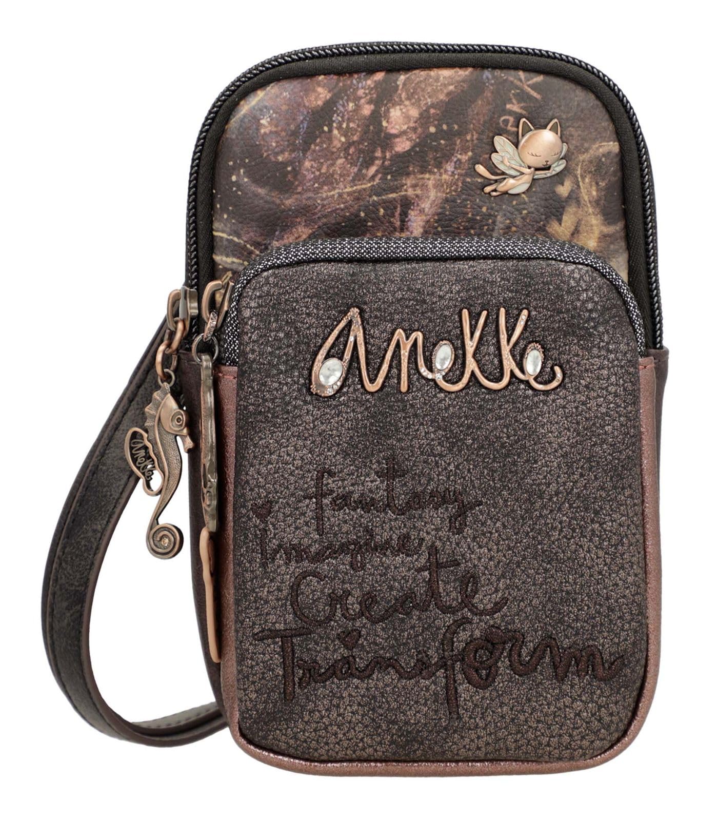 Anekke Branch Land tracolla mini marrone 12x19x5 cm