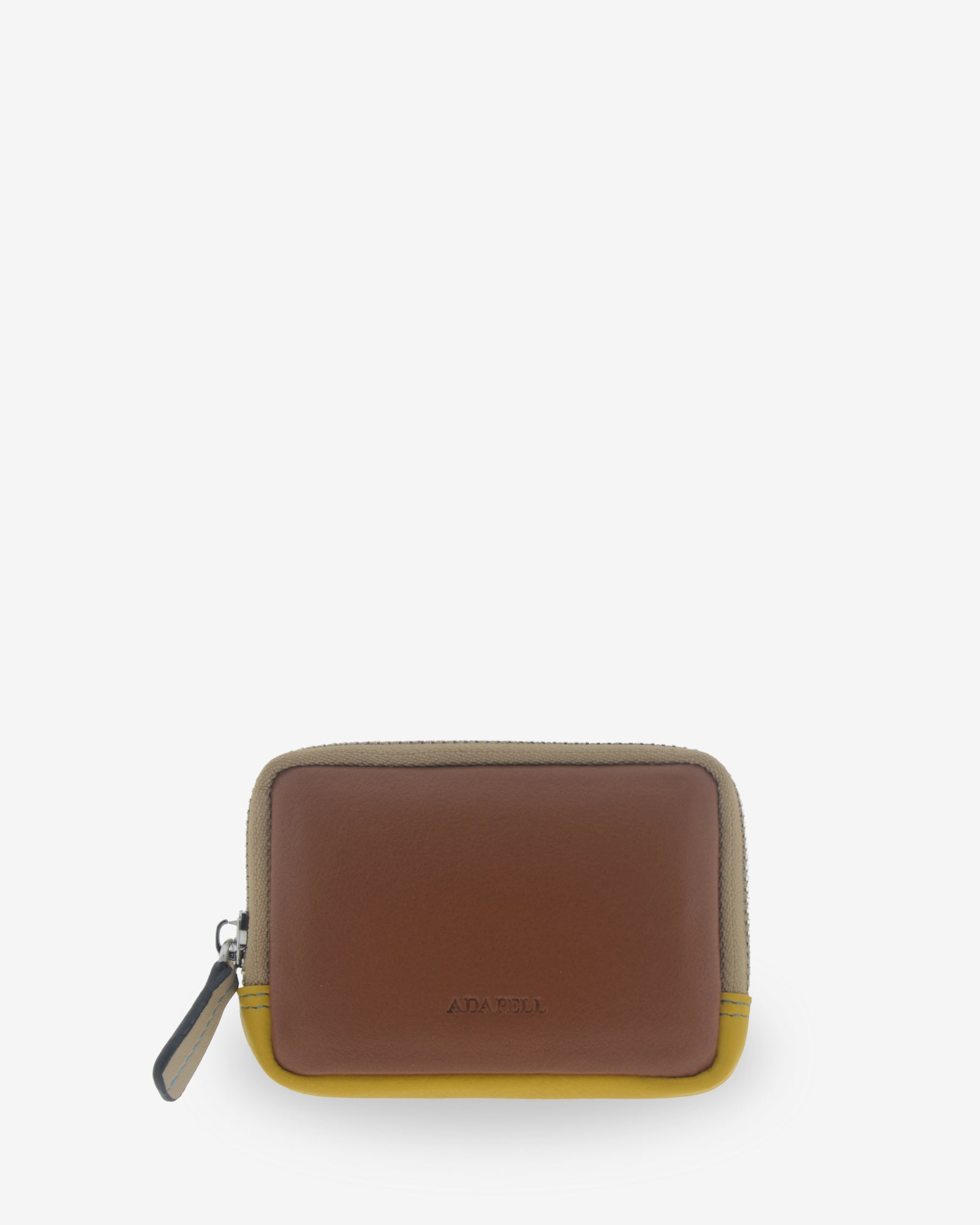 Adapell Atelier portamonete donna zip Caramel pelle RFID