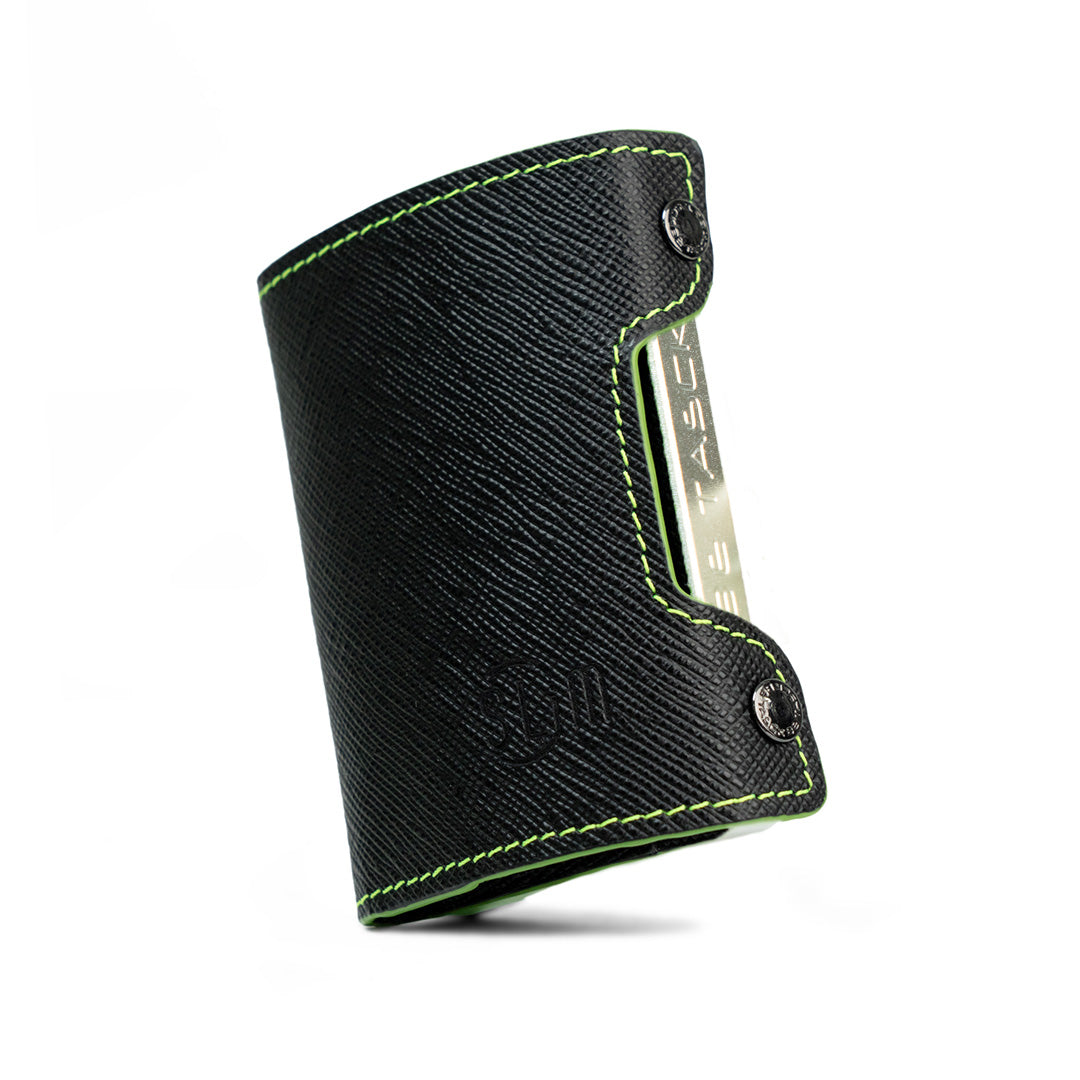 Be Tasck Saffiano Nero Verde portafoglio frame