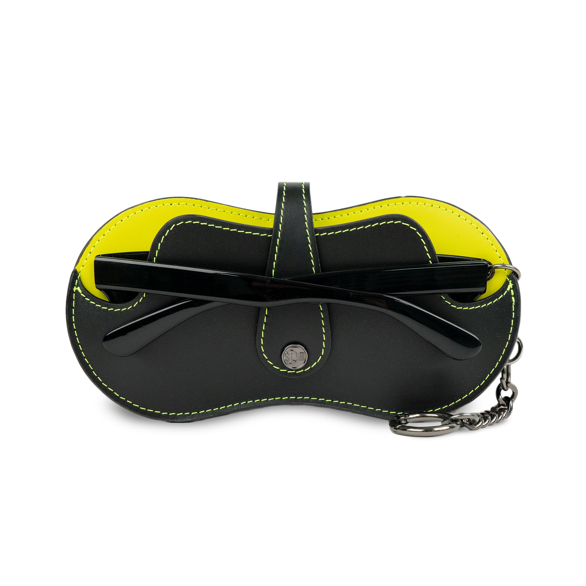 SLim Vision Metal Verde portaocchiali pelle