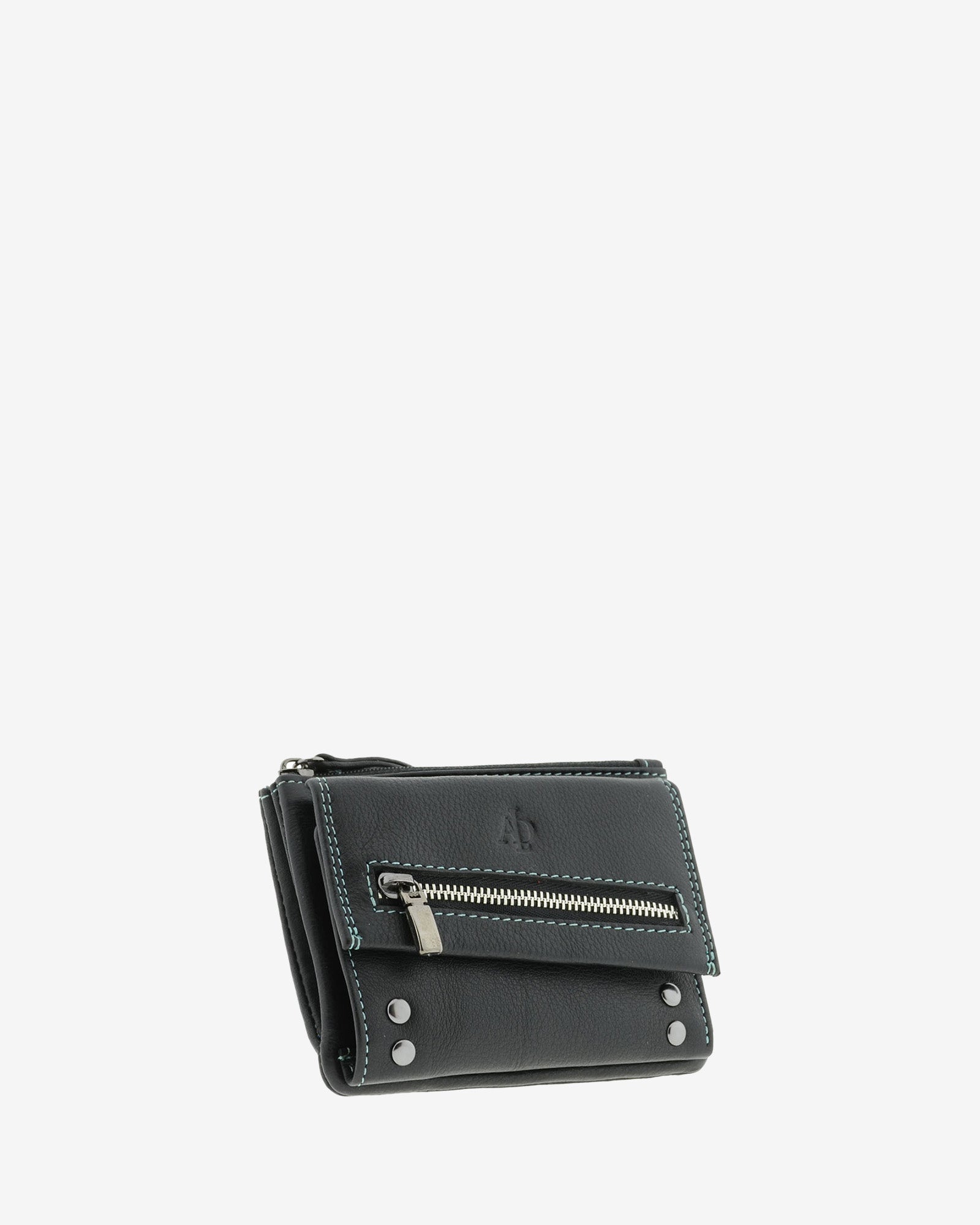 Adapell Satine 4165 portafoglio piccolo nero 6 carte zip