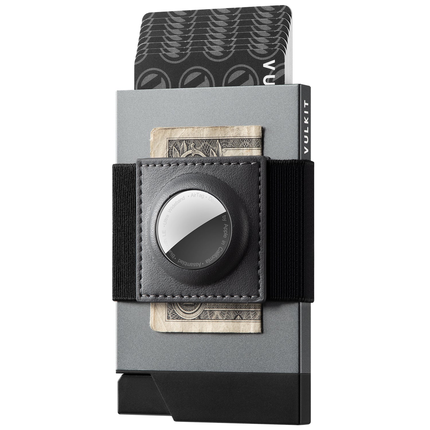 VULKIT AirTag Holder Wallet portacarte nero 12 carte