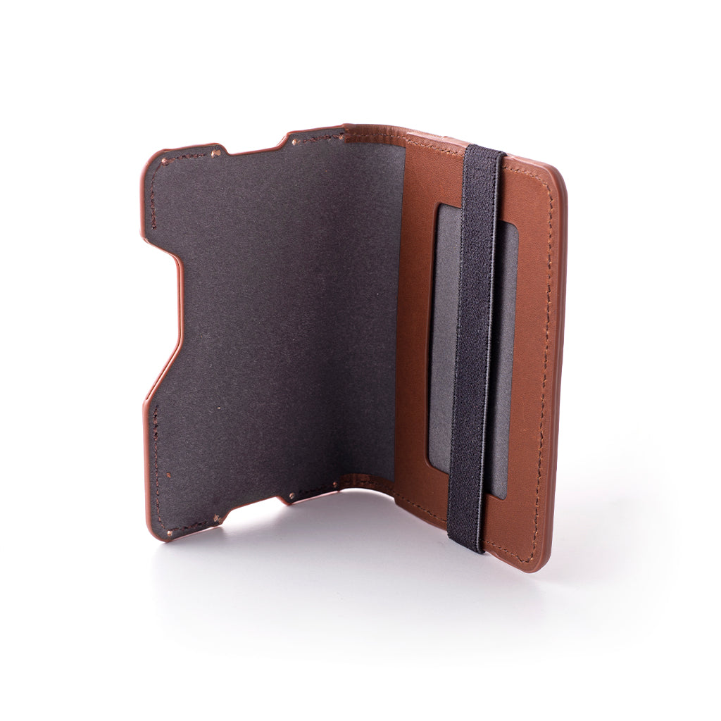 Dango D03 tasca bifold pelle 3 scomparti whiskey brown