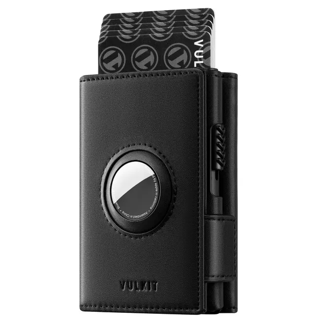 VULKIT VC313 Portafoglio Pop-Up Airtag Nero 11 Carte