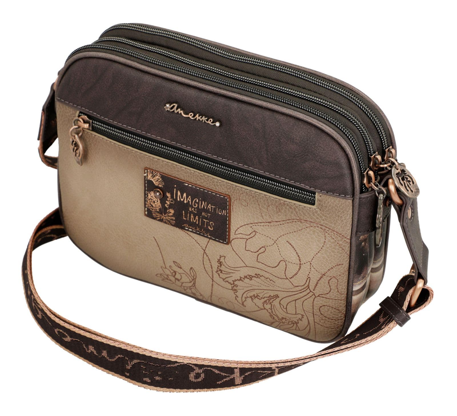 Anekke Dreamverse Borsa Tracolla 3 Scomparti 25x19 cm