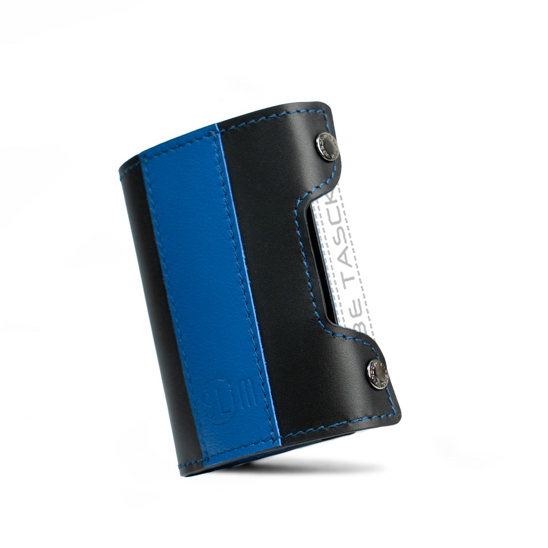 SLim Cover Pelle Be Tasck Bicolor Neroblu Cover Nero Blu