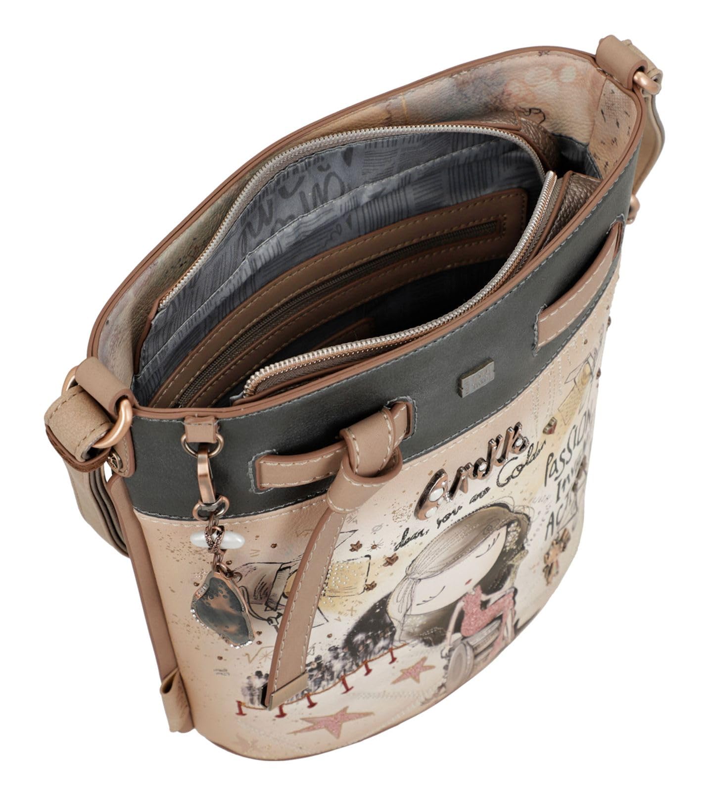 ANEKKE Hollywood Lazo Borsa Tracolla Donna Blu