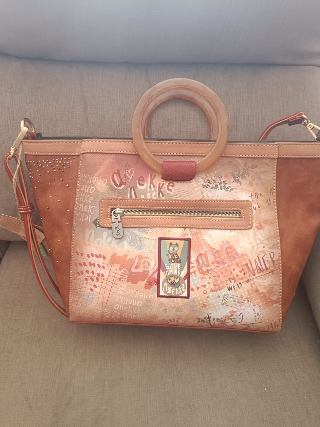 ANEKKE Bloom Flowers Borsa Tracolla 40x25x12 cm