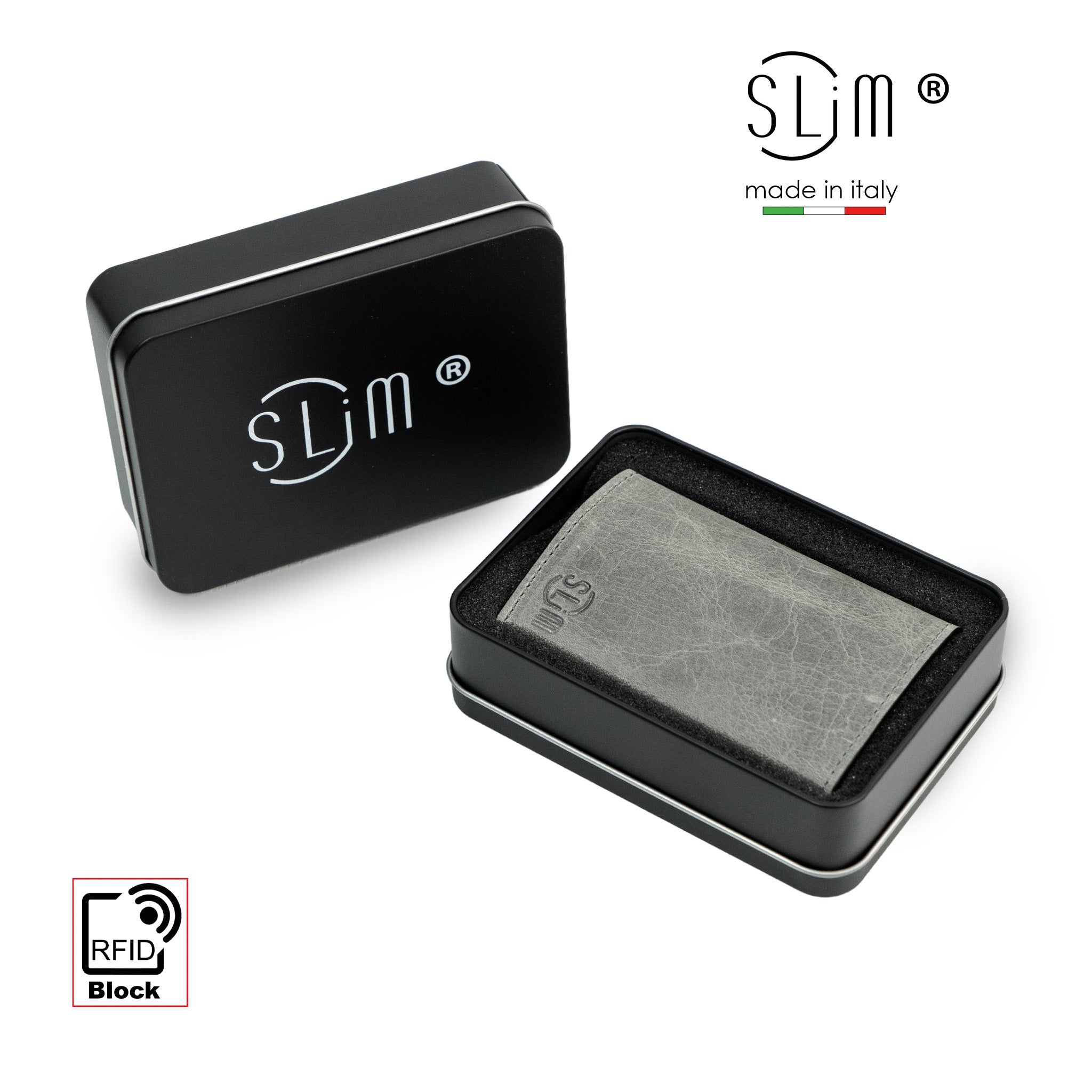SLim Touch Portafoglio Crazy Grigio RFID