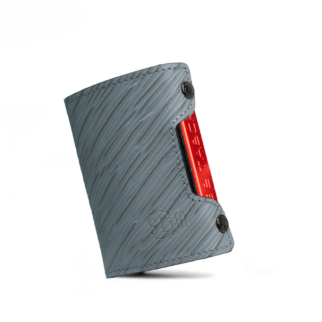 SLim Be Tasck Epi Grigio Ghiaccio portafoglio compatto RFID