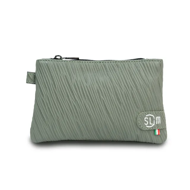 SLim Mini Pochette pochette vera pelle epi verde
