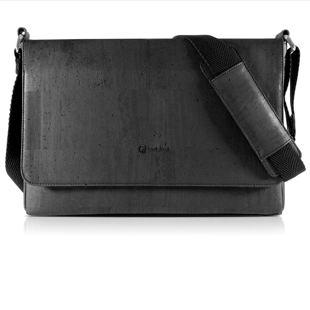 Corkor Bags Borsa Portatile a Tracolla Sughero Nero
