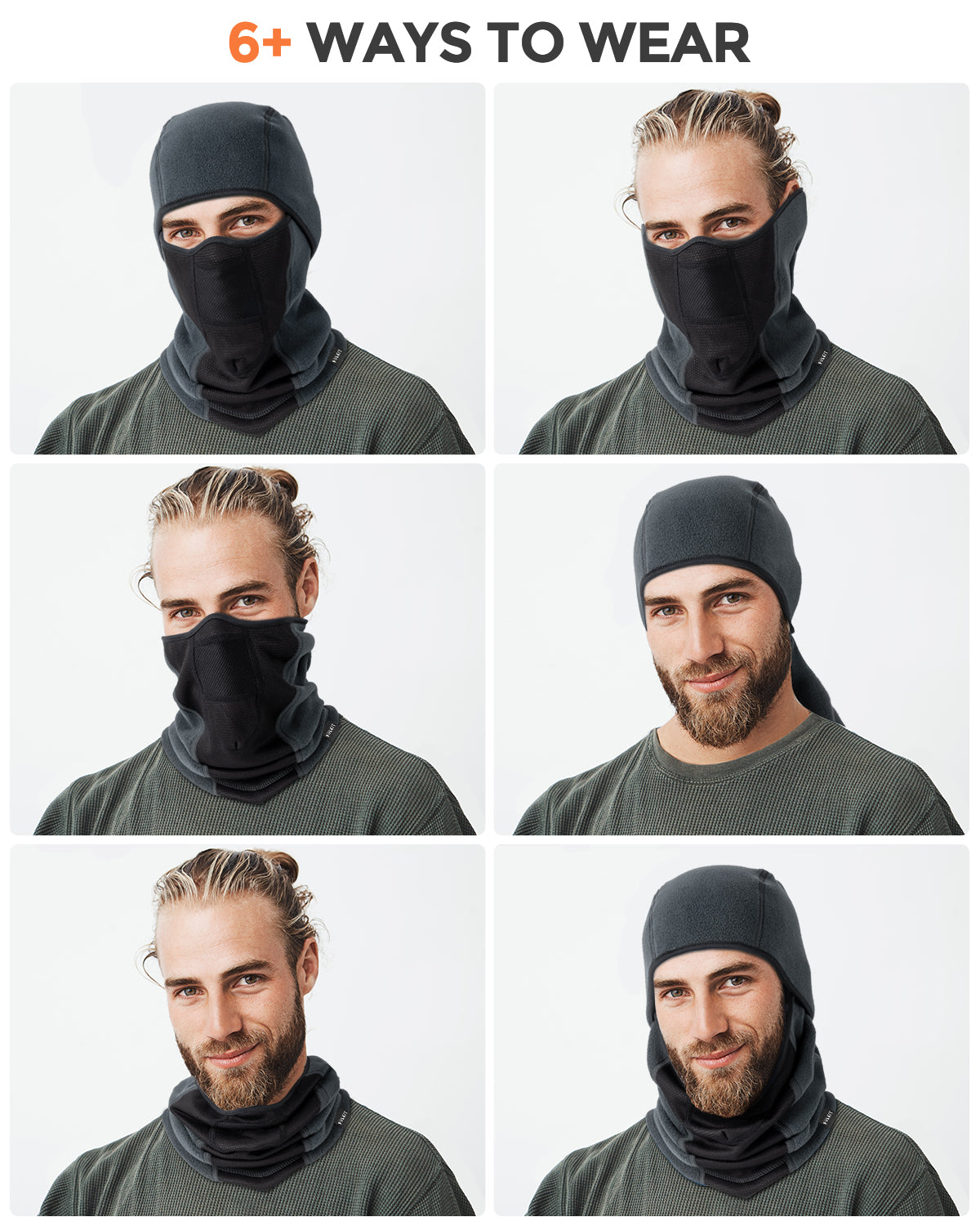 VULKIT Balaclava BA100 passamontagna pile grigio