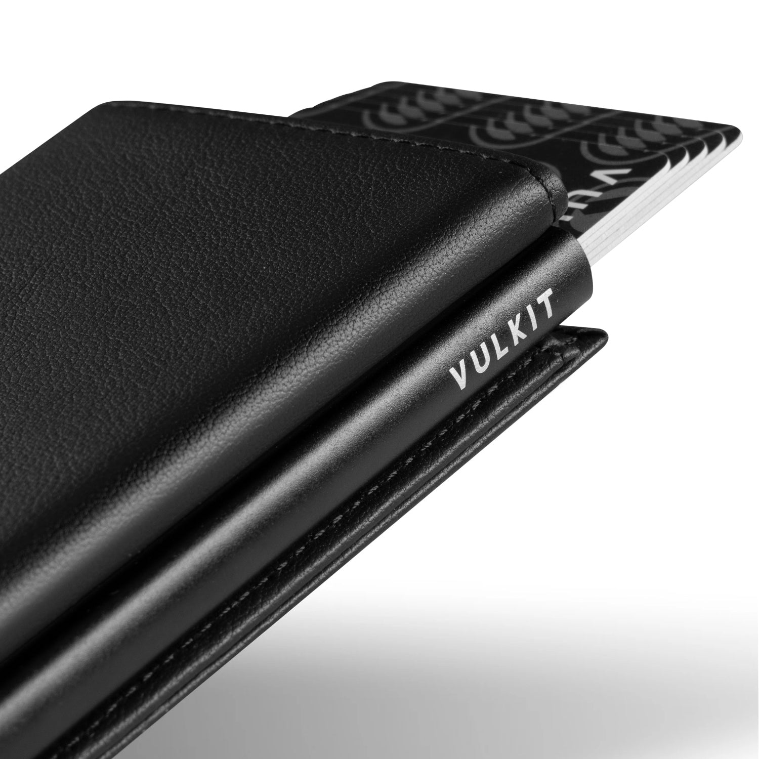 VULKIT Pop Up VC203P Portafoglio Pelle Nero 5 carte