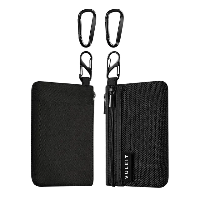 Vulkit VWW154 Mini Pouch Nero RFID con Moschettone