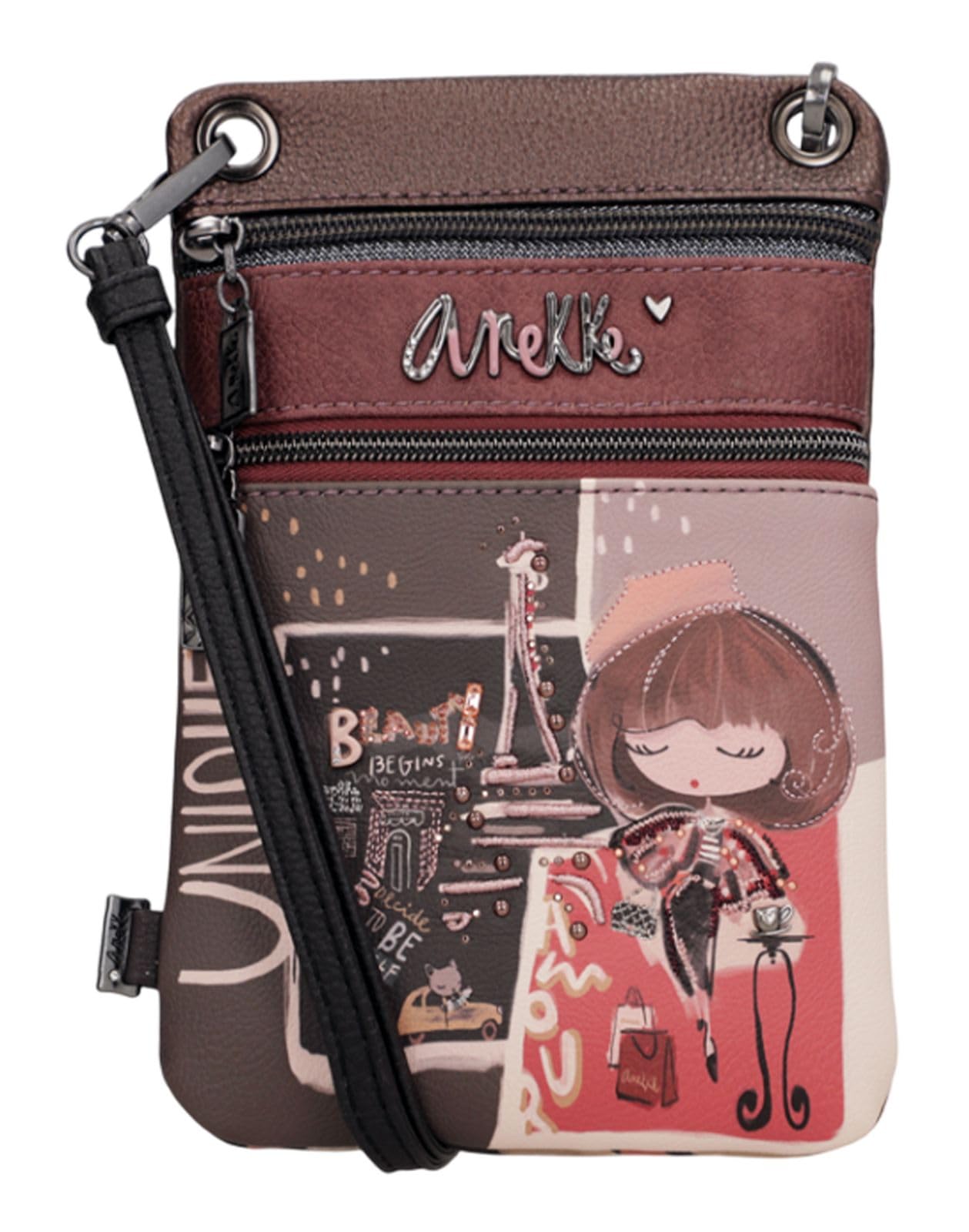 Anekke Mademoiselle mini tracolla 2 scomparti donna Parigi