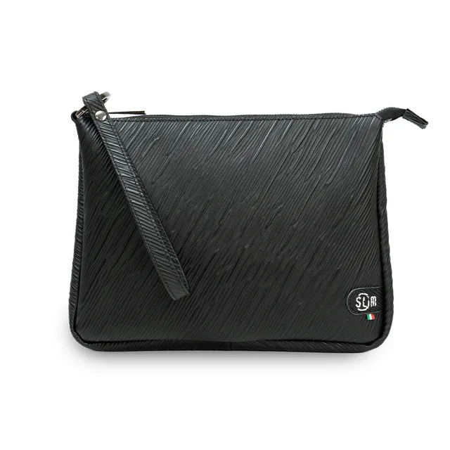 SLim Pochette Max pelle epi nero 25x19 cm