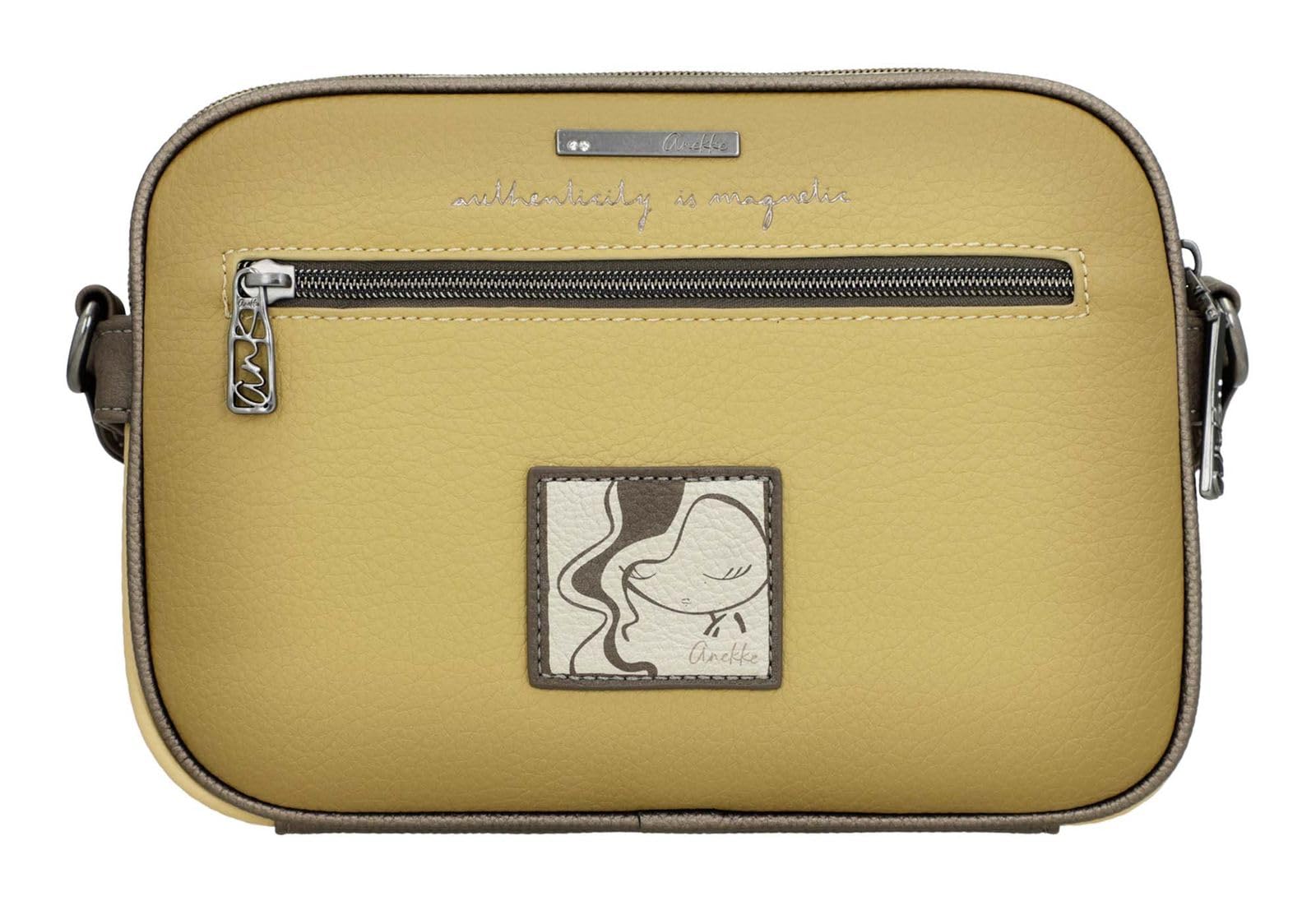 Anekke Branch Borsa a Tracolla Verde Oliva Foglie