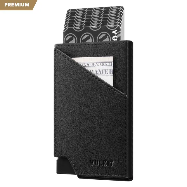 VULKIT Pop Up Wallet VC401P portafoglio nero pelle RFID