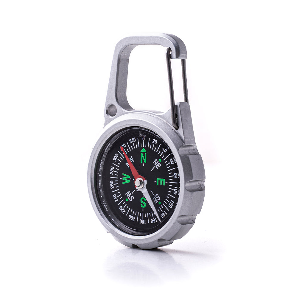 Dango Compass XL bussola alluminio Jet Black con moschettone