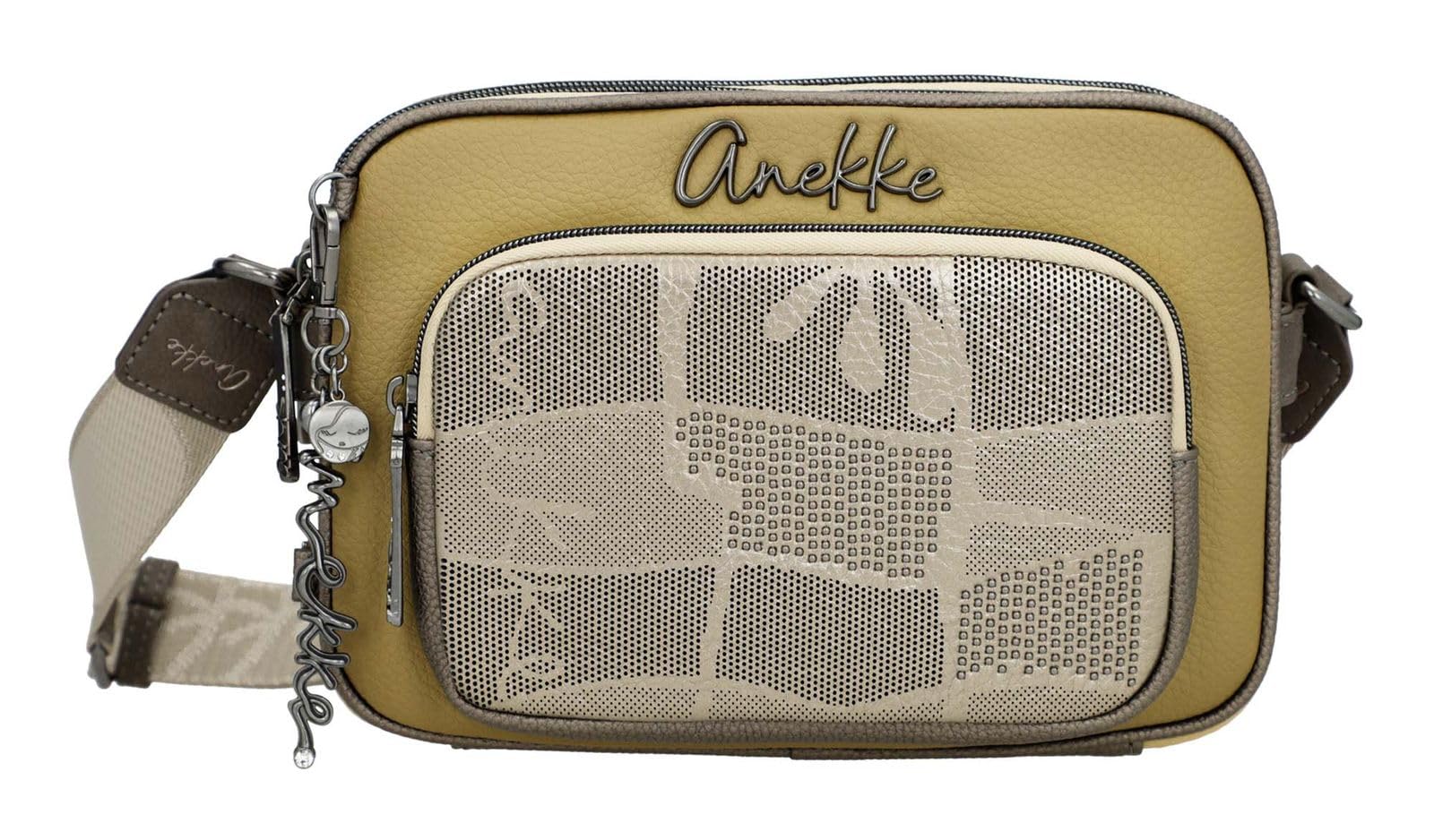 Anekke Branch Borsa a Tracolla Verde Oliva Foglie