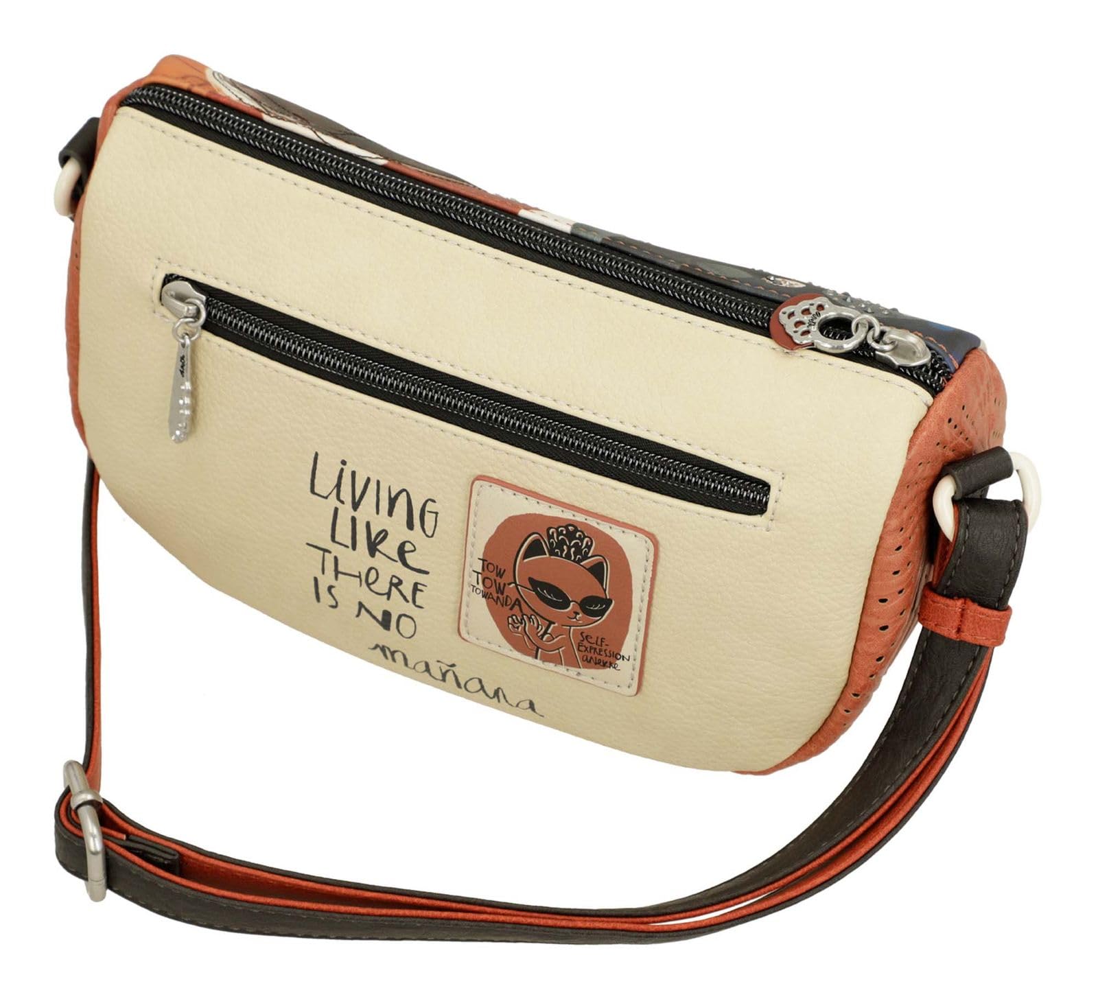 Anekke Alma borsa a tracolla ovale multicolore 24,5 cm