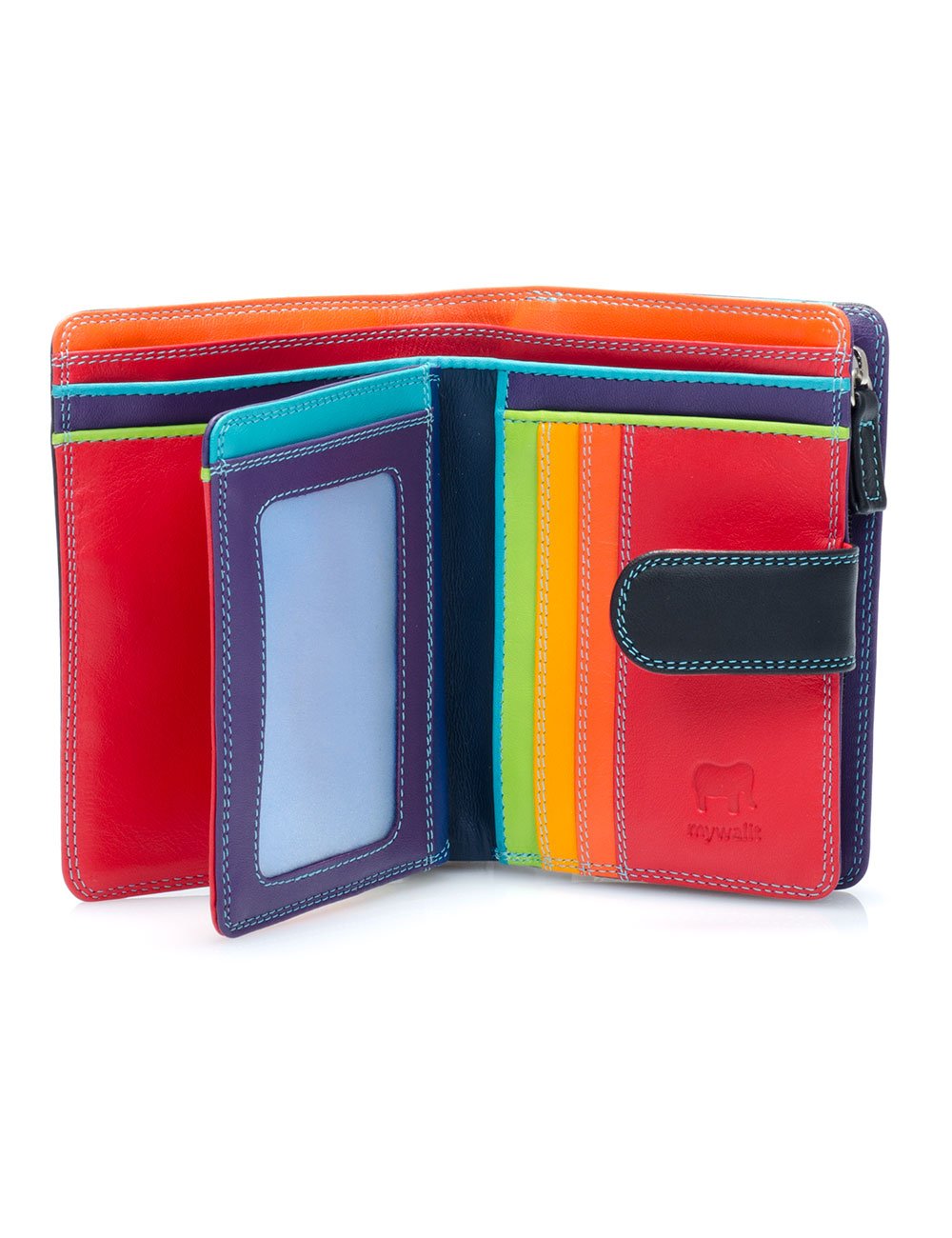 Mywalit Milano Portafoglio Multicolore 13x9 cm Pelle