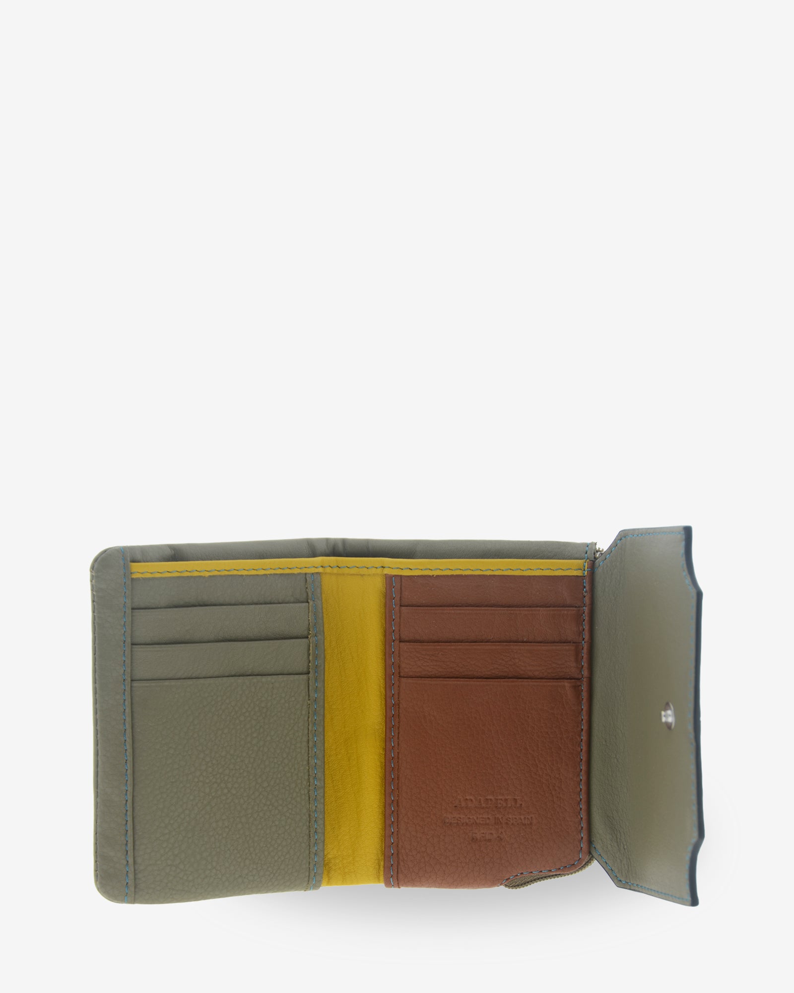 Adapell Atelier portafoglio donna pelle caramel 6 carte RFID