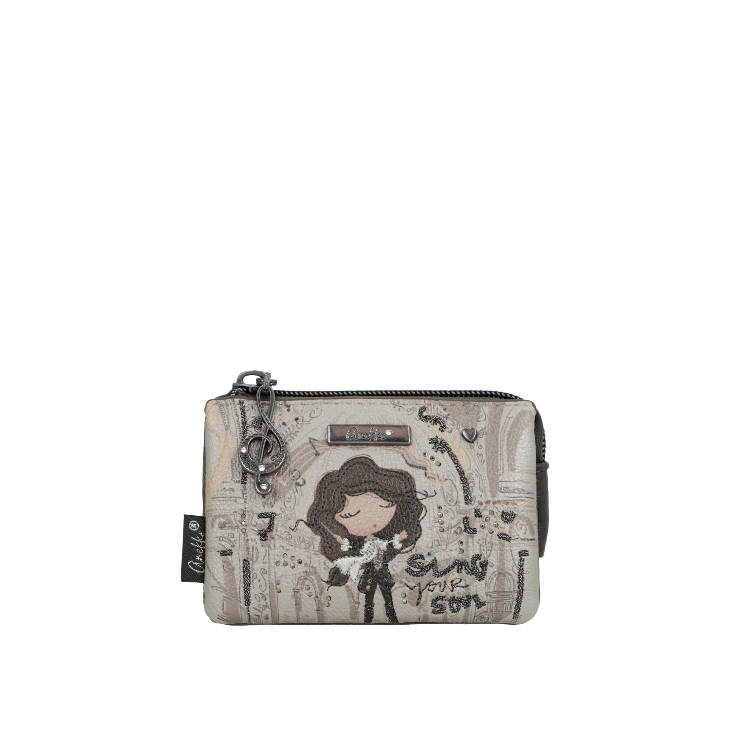 Anekke Orchestra Portachiavi 3 Scomparti Grigio 12 cm