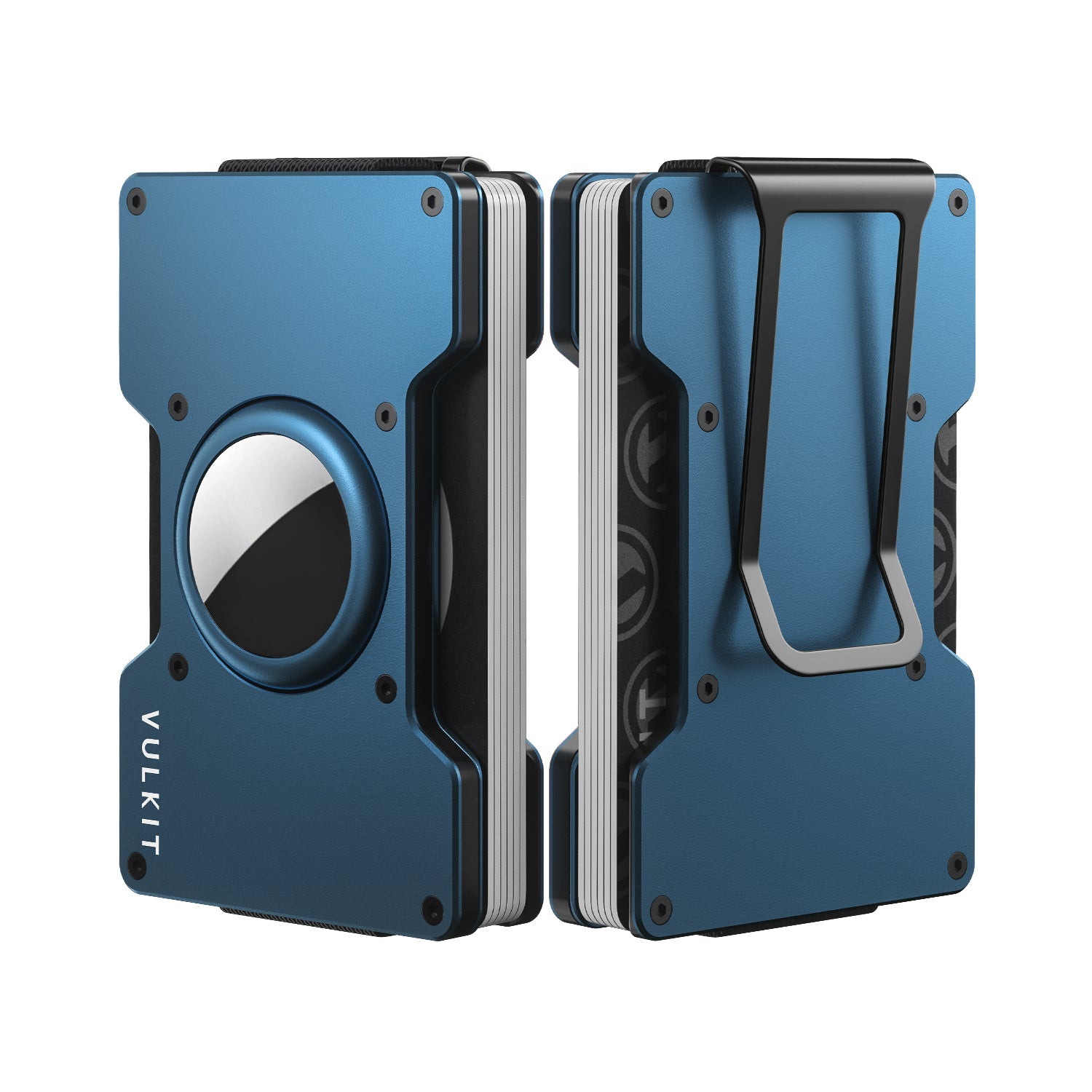 VULKIT VCL300 portafoglio metallo nero RFID 15 carte