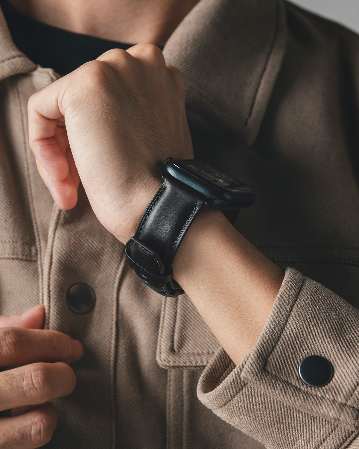 VULKIT Accessories VWB100 Cinturino Pelle Nero 38mm Apple Watch