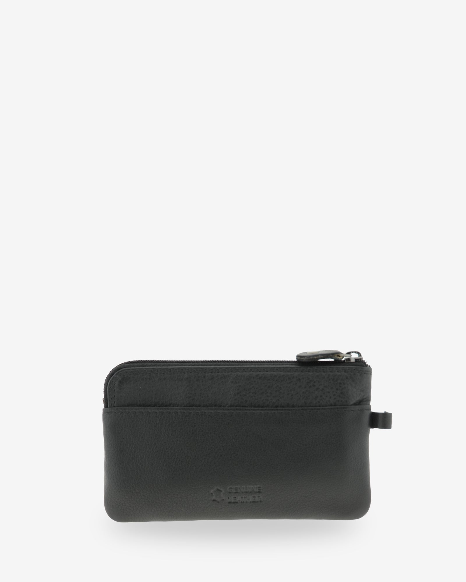Adapell 8079 portamonete fino pelle nero doppia zip chiavi