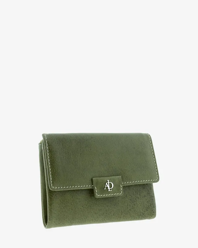 Adapell Lucia 4232 portafoglio piccolo donna Verde Pino 9 carte