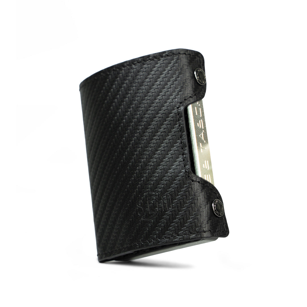 SLim Be Tasck Portacarte Carbon Nero Frame Nero