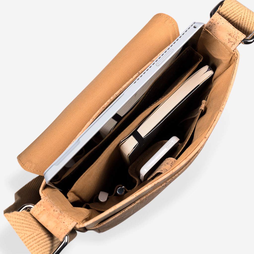 Corkor Messenger Laptop Bag 13 borsa marrone chiaro M