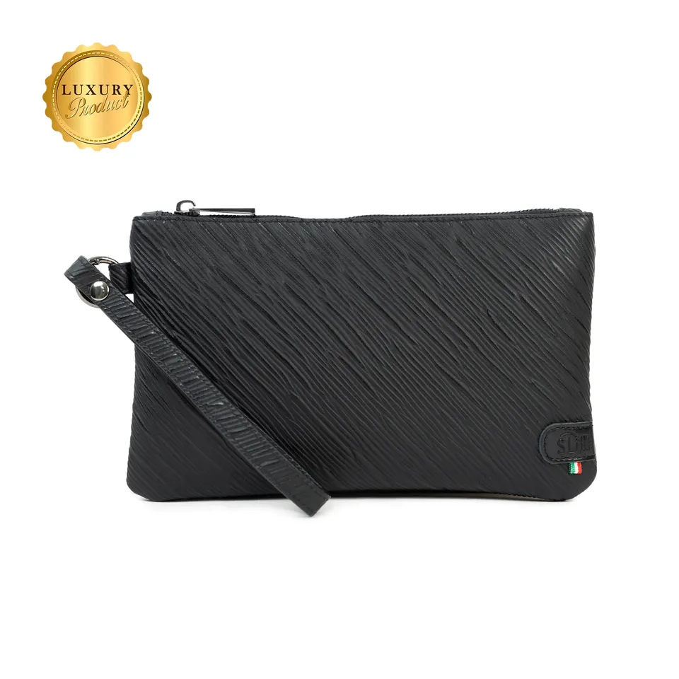 SLim Pochette Polsiera Pelle Epi Nero Uomo Donna