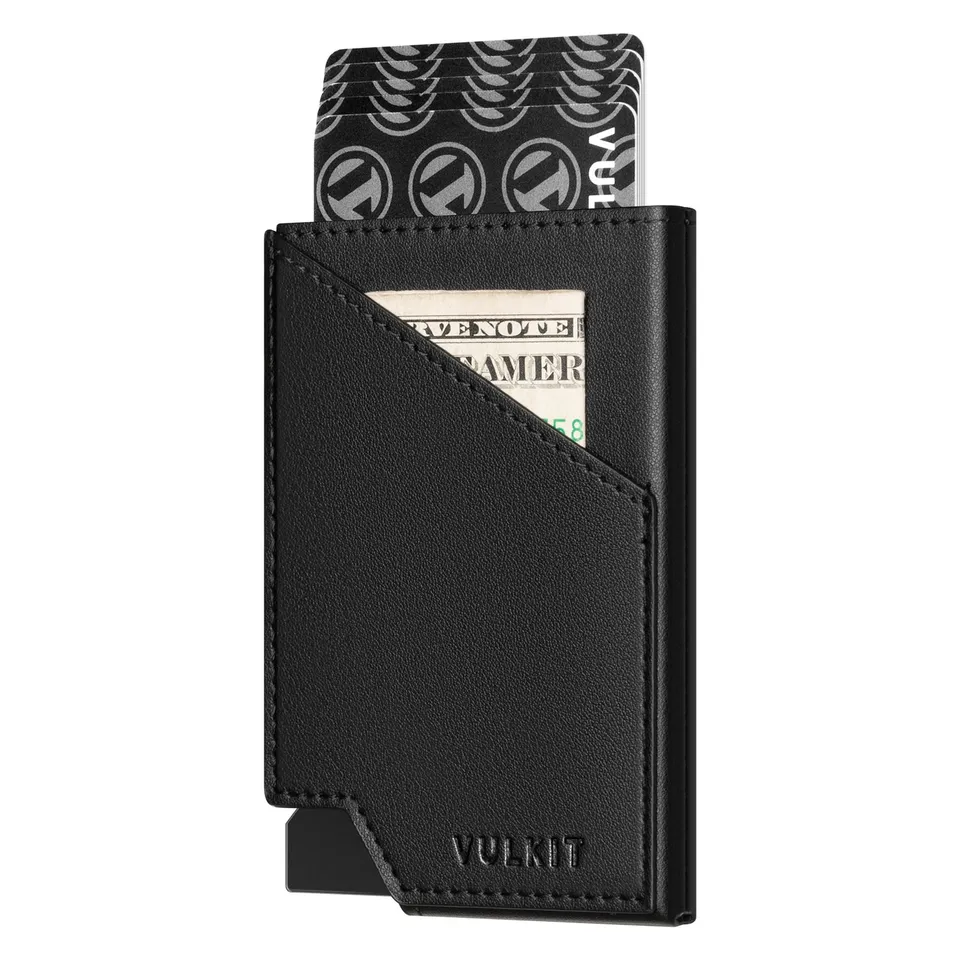 VULKIT Pop Up Wallet VC401 portacarte alluminio nero slim